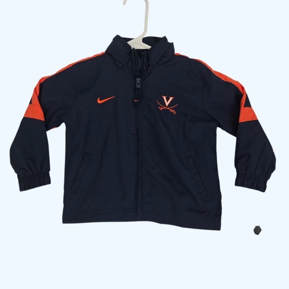NEW Nike Virginia Cavaliers UVA Windbreaker Jacket Navy Orange 18M 6C7149-VC